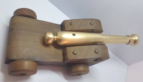 Vintage Solid Brass Powder firing cannon .