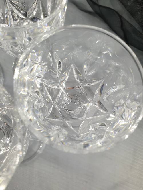 Set of SIX stunning crystal glasses