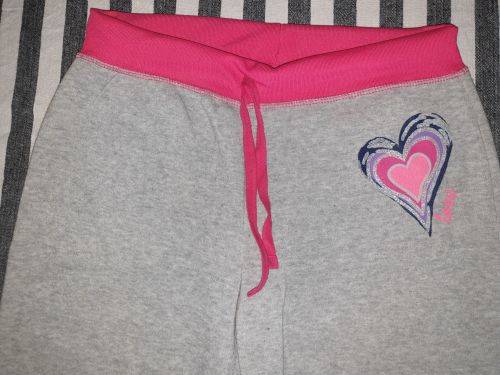 AS NEW!! Girls Grey and Pink Tracksuit Pants Age 13-14