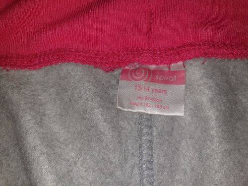 AS NEW!! Girls Grey and Pink Tracksuit Pants Age 13-14
