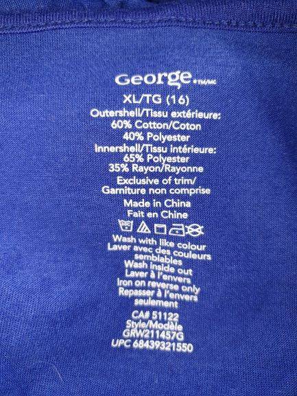 AS NEW!! Ladies Blue Long-sleeved Top with inner Size XL