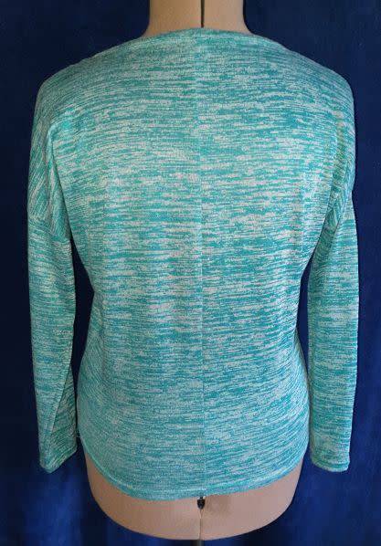 AS NEW!! Ladies Aqua Long-sleeved Top Size 36
