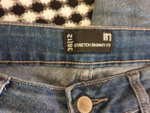 AS NEW!! Ladies `RT` Stretch Skinny Fit Jeans Size 12 / 36