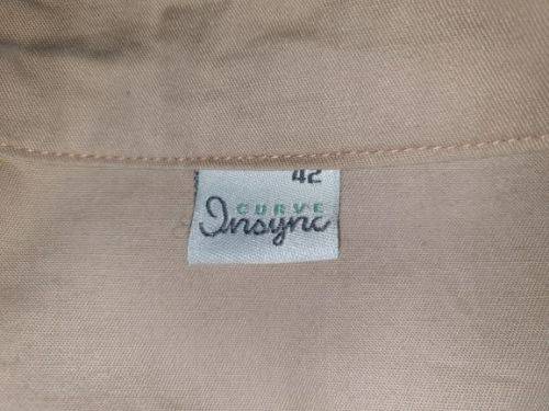 AS NEW!! Ladies "InSyns Curve" Beige Jacket with Front-zip Size 42