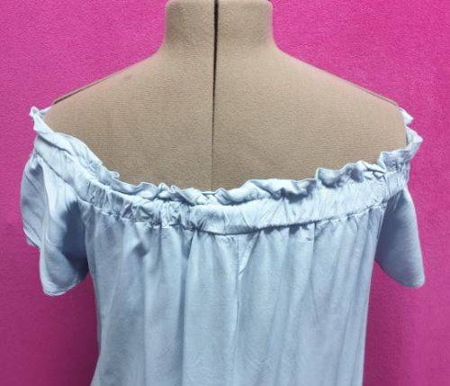 AS NEW!! Ladies "Oakridge" Light-blue Off-shoulder Blouse Size XXL