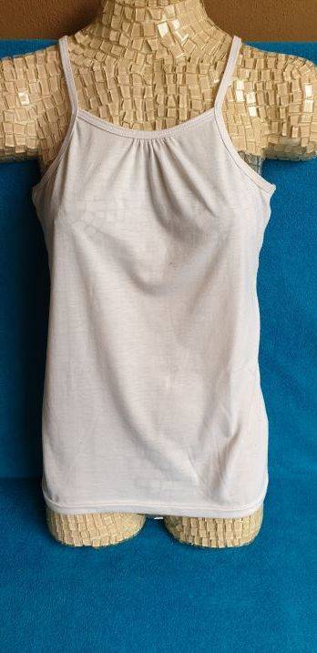 Girls White Vest Age 13-14 Years