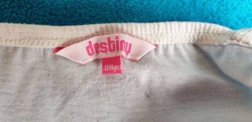 Girls White Vest Age 13-14 Years