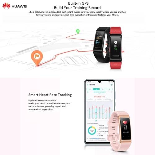 Huawei Band 4 Pro Smart Wristband Heart Rate Watch Face Store Blood Oxygen NFC GPS