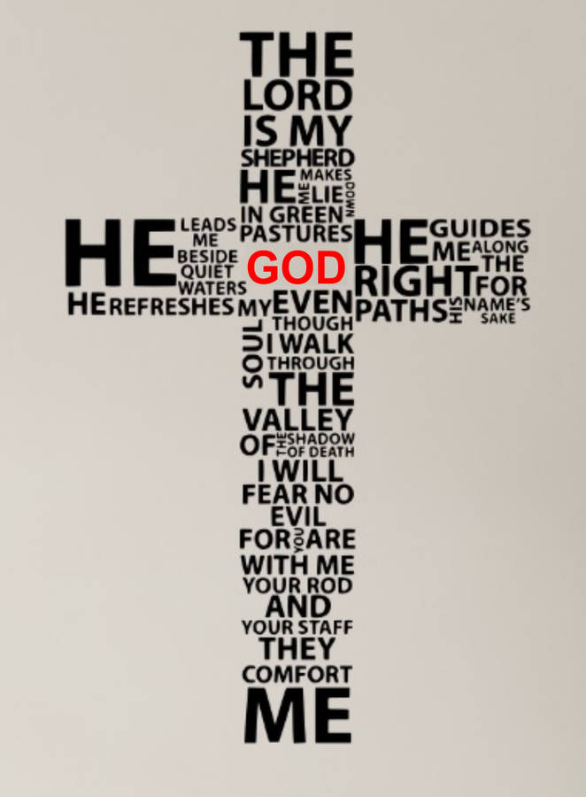 Lord is My Shepherd Sticker Black Vinyl Religious Wall Art