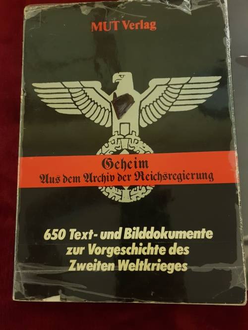3 x large books concerning WWII - Some signed, others inscribed.
