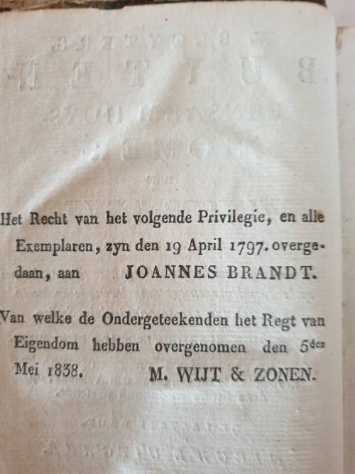 **1838** BUYTEN EENSAEM HUYS SOMER EN WINTER-LEVEN. W. SLUITERS
