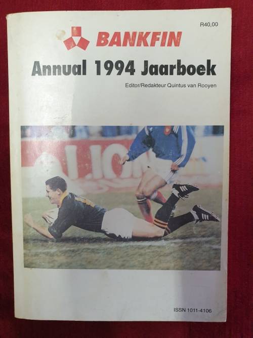 BANKFIN ANNUAL 1994 JAARBOEK.   Editor/Redakteur Quintus van Rooyen