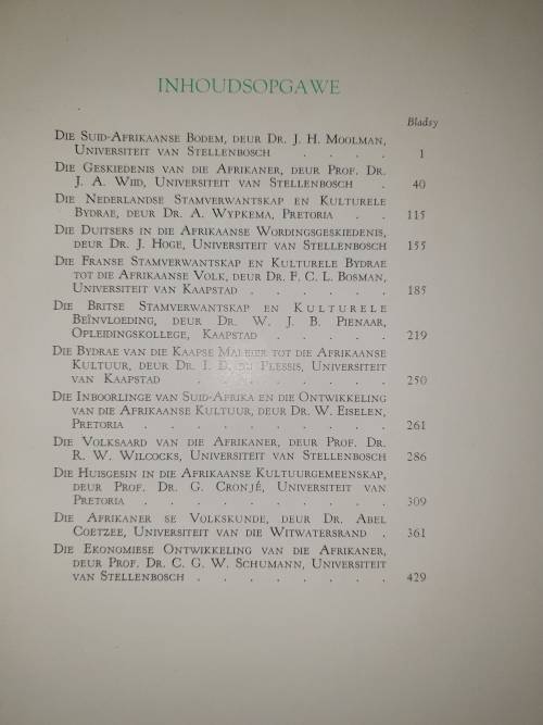 Kultuurgeskiedenis van die Afrikaner. Volledig in 3 Volumes. A4 grootte, swaar stel.