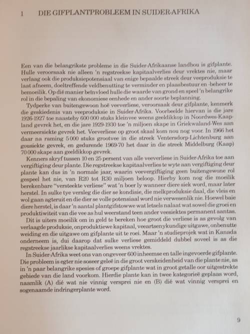 Gifplante van Suider Afrika - J. Vahrmeijer