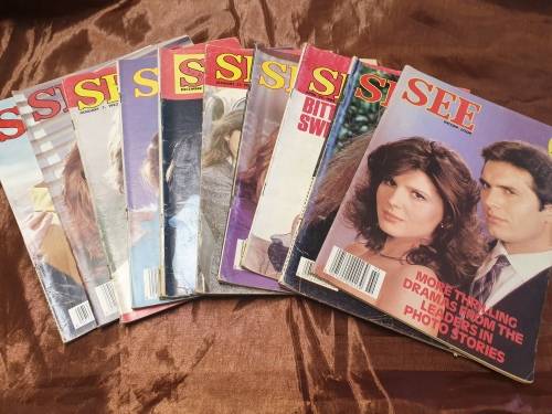 10 x Vintage A4 `SEE` Photo Magazines. All in one lot!!