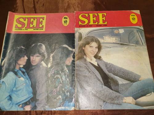 10 x Vintage A4 `SEE` Photo Magazines. All in one lot!!