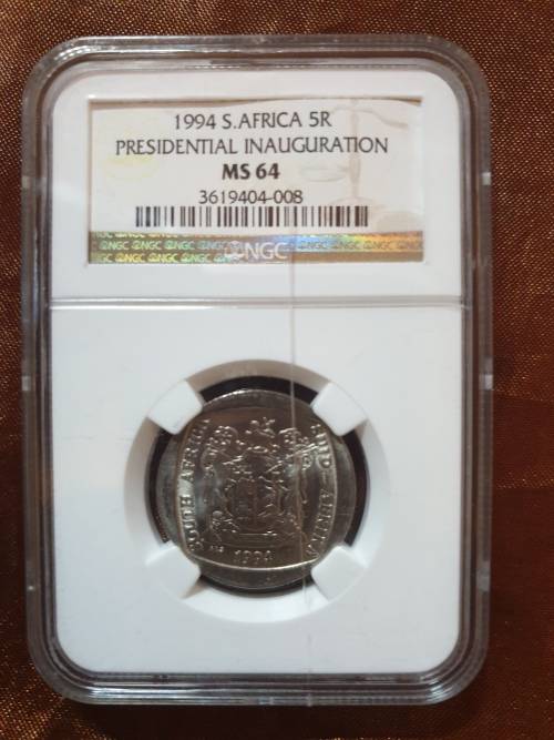 Mandela Coins - MS62 / MS64 / MS65 / MS66 and AU58 - All in one lot.