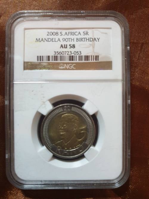 Mandela Coins - MS62 / MS64 / MS65 / MS66 and AU58 - All in one lot.