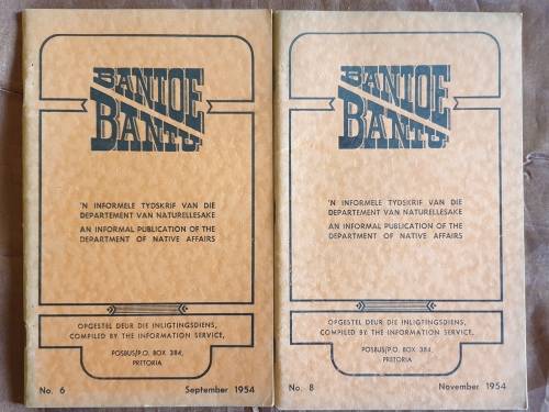 * 1954 * 7 x BANTOE / BANTU TYDSKRIF - MAGAZINE