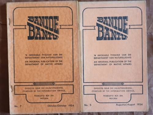 * 1954 * 7 x BANTOE / BANTU TYDSKRIF - MAGAZINE