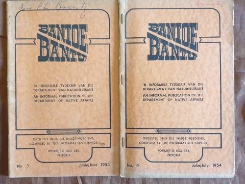 * 1954 * 7 x BANTOE / BANTU TYDSKRIF - MAGAZINE
