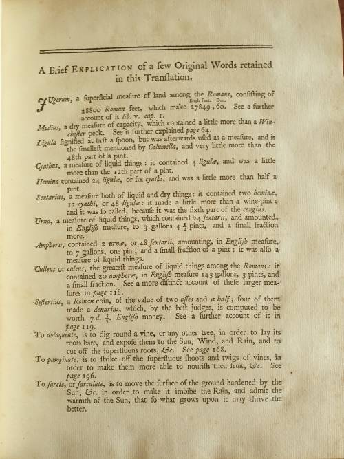 * 1745 * Junius Moderatus Columella of Husbandry in Twelve Books: And his book concerning Trees