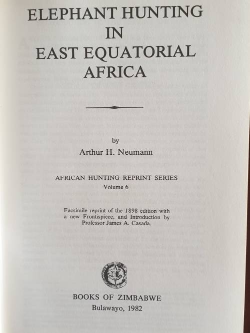 African Hunting - Three books on Elephant Hunting. All in one lot.