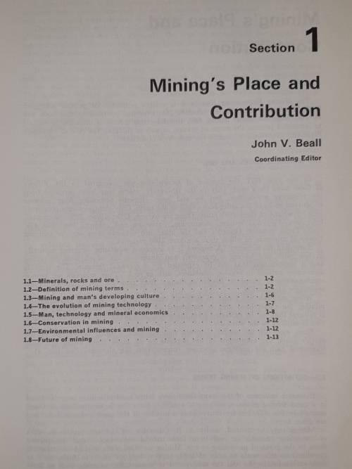 SME MINING ENGINEERING HANDBOOK. Complete in 2 Volumes.