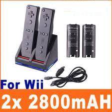 2 X Battery+Charger Station Dock for Wii Game