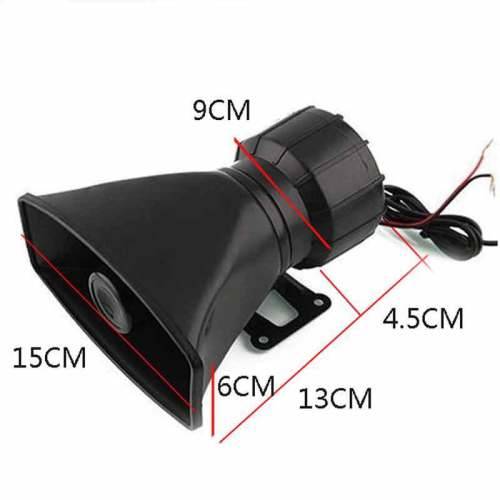 DC 12V 3 Sound Tone Car Warning Siren Alarm loudspeaker and mic