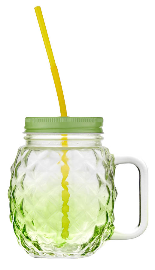 Mason Drink Jar - Spiky Pineapple