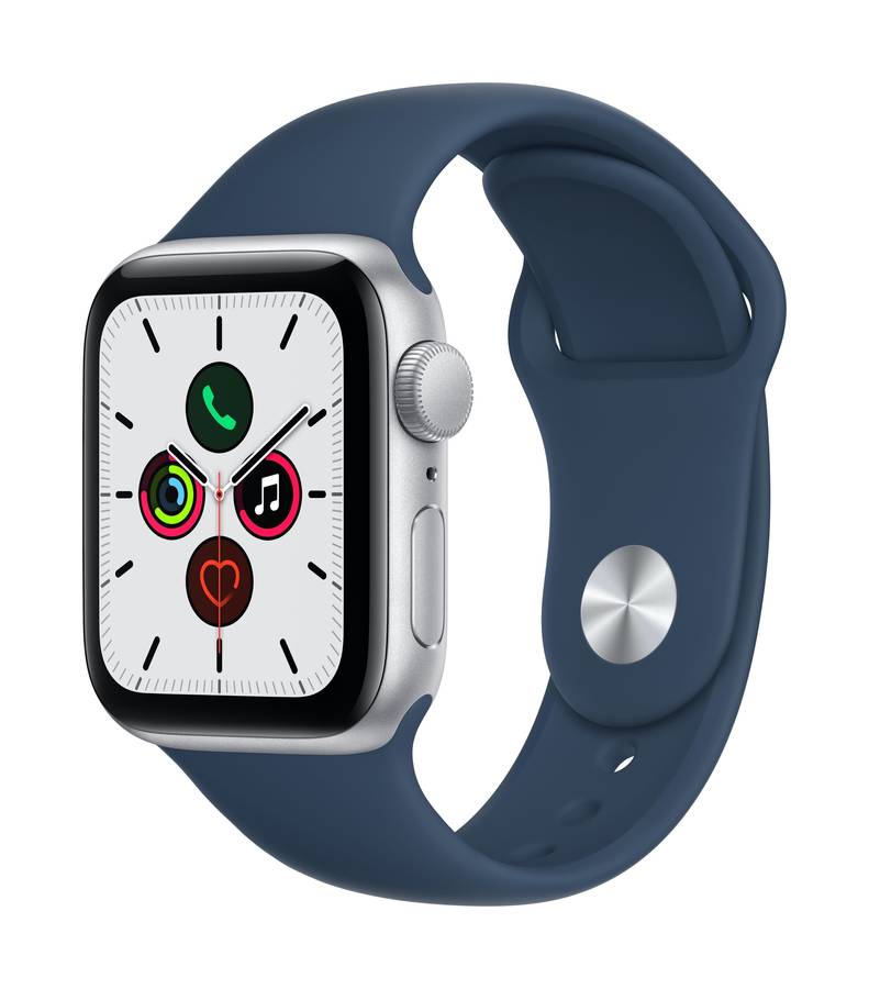 Apple Watch SE GPS - 40mm Silver Aluminium Case with Abyss Blue Sport Band