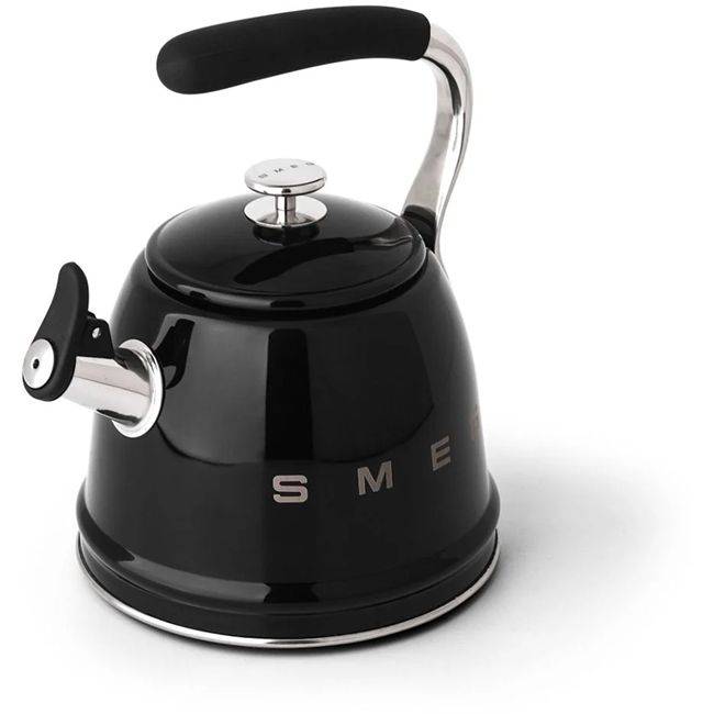 Smeg Whistling Kettle - Black (2.3 Litre) for sale on Bob Shop