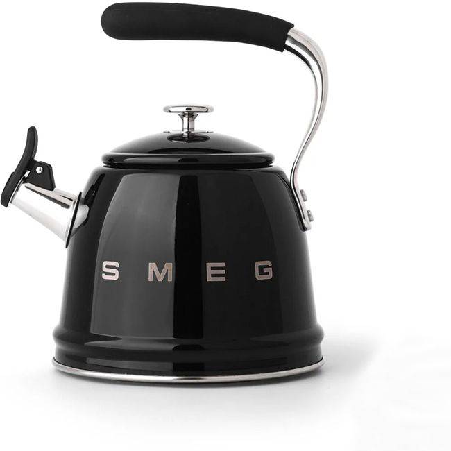 Smeg Whistling Kettle - Black (2.3 Litre) for sale on Bob Shop