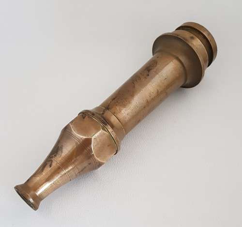 Brass front for fireman`s hose - enquire for postage - 32cm- as per photo