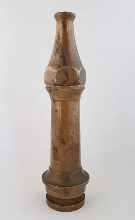 Brass front for fireman`s hose - enquire for postage - 32cm- as per photo