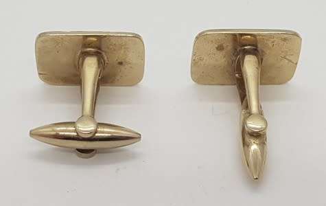 Pair of Gold Plated Cuff links as per photo