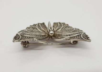 Vintage Sterling Silver Filigree Butterfly Pin Brooch weight 5.8g as per photo