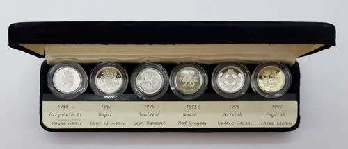 Royal Mint Set of 6 Silver Proof 1 Pound Coin Set as per photo