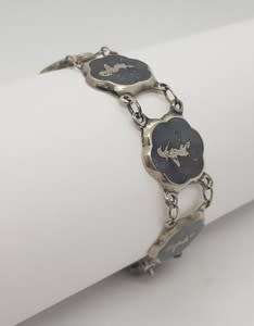 925 Sterling Silver Siam Bracelet weight 21.4g as per photo