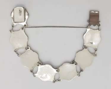 925 Sterling Silver Siam Bracelet weight 21.4g as per photo