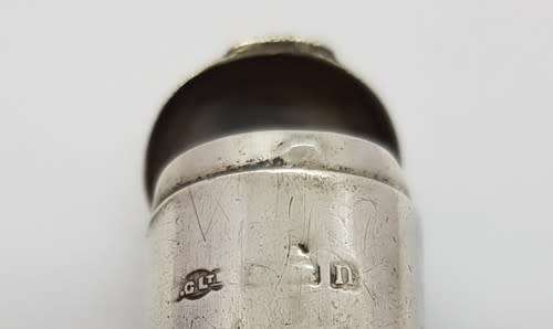 Hallmark Silver pipe mouthpiece holder weight 17.2g - as per photo