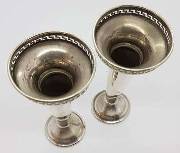 Pair of EPNS candle holders - as per photo