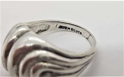 925 Sterling Silver Ring weight 7.9g size K as per photo