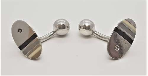 925 Sterling Silver Cufflinks weight 17,5g as per photo
