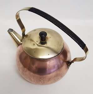 Vintage Copper Kettle with Black Handle as per photo