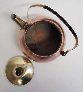 Vintage Copper Kettle with Black Handle as per photo