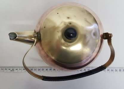Vintage Copper Kettle with Black Handle as per photo