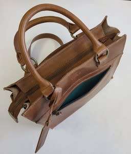 Zemp Bastille | Genuine Leather Crossbody Bag Waxy Tan as per photo
