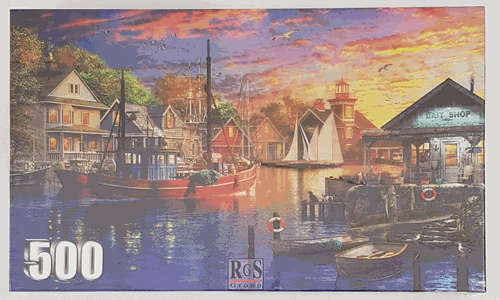 500 Piece American Harbour Sunset Jigsaw Puzzle Sealed as per photo